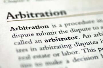 picture of the word Arbitration; business law