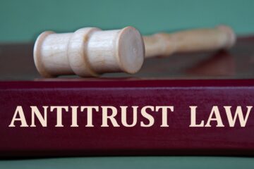 book with anti trust law and a gavel; orange county business litigation