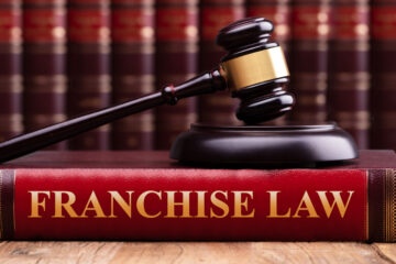 book that says franchise law on it; business law